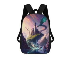 sinyumoney Mochilas Escolares Impresas En 3D Flying Dragin in Palace Mochilas De Moda Para Niños De Gran Capacidad Mochilas Escolares Para Niños Mochilas De Viaje 17inch