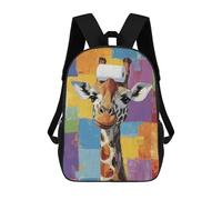 sinyumoney Mochilas Escolares Impresas En 3D Giraffe with Toilet Paper Mochilas De Moda Para Niños De Gran Capacidad Mochilas Escolares Para Niños Mochilas De Viaje 17inch