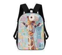 sinyumoney Mochilas Escolares Impresas En 3D Giraffe with Toilet Paper on Head Mochilas De Moda Para Niños De Gran Capacidad Mochilas Escolares Para Niños Mochilas De Viaje 17inch