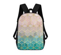 sinyumoney Mochilas Escolares Impresas En 3D Golden Mosaic I Mochilas De Moda Para Niños De Gran Capacidad Mochilas Escolares Para Niños Mochilas De Viaje 17inch