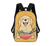sinyumoney Mochilas Escolares Impresas En 3D Golden Retriever Ramen Mochilas De Moda Para Niños De Gran Capacidad Mochilas Escolares Para Niños Mochilas De Viaje 17inch