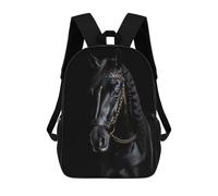 sinyumoney Mochilas Escolares Impresas En 3D Horse Gold Dark Mochilas De Moda Para Niños De Gran Capacidad Mochilas Escolares Para Niños Mochilas De Viaje 17inch