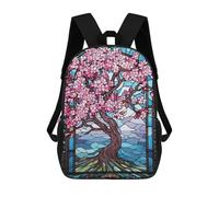 sinyumoney Mochilas Escolares Impresas En 3D Japanese Sakura Bloom Art Mochilas De Moda Para Niños De Gran Capacidad Mochilas Escolares Para Niños Mochilas De Viaje 17inch