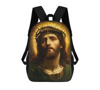 sinyumoney Mochilas Escolares Impresas En 3D Jesus Christ with Crown of Thorns Mochilas De Moda Para Niños De Gran Capacidad Mochilas Escolares Para Niños Mochilas De Viaje 17inch