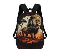 sinyumoney Mochilas Escolares Impresas En 3D King of The Savannah -1 Mochilas De Moda Para Niños De Gran Capacidad Mochilas Escolares Para Niños Mochilas De Viaje 17inch