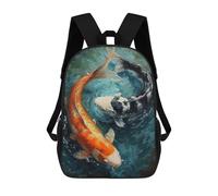 sinyumoney Mochilas Escolares Impresas En 3D Koi Fish Painting Mochilas De Moda Para Niños De Gran Capacidad Mochilas Escolares Para Niños Mochilas De Viaje 17inch