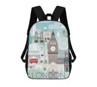 sinyumoney Mochilas Escolares Impresas En 3D London City Mochilas De Moda Para Niños De Gran Capacidad Mochilas Escolares Para Niños Mochilas De Viaje 17inch