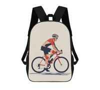 sinyumoney Mochilas Escolares Impresas En 3D Minimalist Cyclist Mochilas De Moda Para Niños De Gran Capacidad Mochilas Escolares Para Niños Mochilas De Viaje 17inch