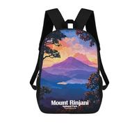 sinyumoney Mochilas Escolares Impresas En 3D Mount Rinjani National Park, Indonesia Mochilas De Moda Para Niños De Gran Capacidad Mochilas Escolares Para Niños Mochilas De Viaje 17inch