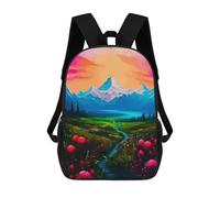 sinyumoney Mochilas Escolares Impresas En 3D Natural Garden Mochilas De Moda Para Niños De Gran Capacidad Mochilas Escolares Para Niños Mochilas De Viaje 17inch