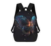 sinyumoney Mochilas Escolares Impresas En 3D Neon Butterfly Artwork Mochilas De Moda Para Niños De Gran Capacidad Mochilas Escolares Para Niños Mochilas De Viaje 17inch