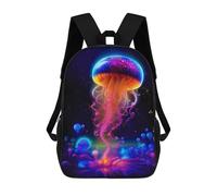 sinyumoney Mochilas Escolares Impresas En 3D Neon Jellyfish Fantasy Mochilas De Moda Para Niños De Gran Capacidad Mochilas Escolares Para Niños Mochilas De Viaje 17inch
