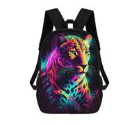 sinyumoney Mochilas Escolares Impresas En 3D Neon Leopard Portrait -6 Mochilas De Moda Para Niños De Gran Capacidad Mochilas Escolares Para Niños Mochilas De Viaje 17inch