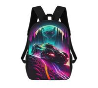 sinyumoney Mochilas Escolares Impresas En 3D Neon Speed The Future Car Mochilas De Moda Para Niños De Gran Capacidad Mochilas Escolares Para Niños Mochilas De Viaje 17inch