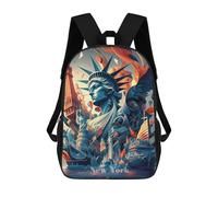 sinyumoney Mochilas Escolares Impresas En 3D New York Statue of Liberty Mochilas De Moda Para Niños De Gran Capacidad Mochilas Escolares Para Niños Mochilas De Viaje 17inch