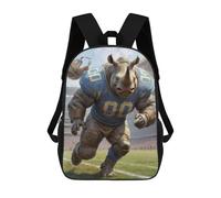 Sinyumoney Mochilas Escolares Impresas En 3D Para Niños, Gran Capacidad, Estilo De Tendencia, Escuela Y Viajes., Gridiron Rhinoceros Ball, 17"