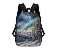 Sinyumoney Mochilas Escolares Impresas En 3D Para Niños, Gran Capacidad, Estilo De Tendencia, Escuela Y Viajes., Winter Landscape, 17"