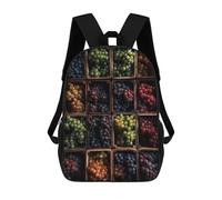 Sinyumoney Mochilas Escolares Impresas En 3D Para Niños, Gran Capacidad, Estilo De Tendencia, Escuela Y Viajes., Selección fresca del vino, 17"