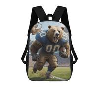 Sinyumoney Mochilas Escolares Impresas En 3D Para Niños, Gran Capacidad, Estilo De Tendencia, Escuela Y Viajes., Gridiron Bear Ball, 17"