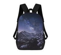 Sinyumoney Mochilas Escolares Impresas En 3D Para Niños, Gran Capacidad, Estilo De Tendencia, Escuela Y Viajes., Milky Way Over Long Peak, 17"
