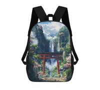 sinyumoney Mochilas Escolares Impresas En 3D Sacred Falls of The Hidden Shrine Mochilas De Moda Para Niños De Gran Capacidad Mochilas Escolares Para Niños Mochilas De Viaje 17inch