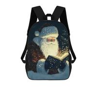 sinyumoney Mochilas Escolares Impresas En 3D Santa Reading Magic Book Christmas Mochilas De Moda Para Niños De Gran Capacidad Mochilas Escolares Para Niños Mochilas De Viaje 17inch