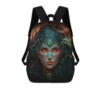 sinyumoney Mochilas Escolares Impresas En 3D Serpent Enigma Portrait Mochilas De Moda Para Niños De Gran Capacidad Mochilas Escolares Para Niños Mochilas De Viaje 17inch