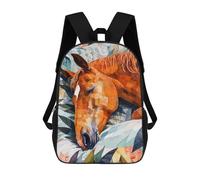 sinyumoney Mochilas Escolares Impresas En 3D Sleeping Horse Watercolor Mochilas De Moda Para Niños De Gran Capacidad Mochilas Escolares Para Niños Mochilas De Viaje 17inch
