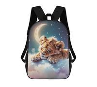 sinyumoney Mochilas Escolares Impresas En 3D Sleeping Lion Cub on Clouds Mochilas De Moda Para Niños De Gran Capacidad Mochilas Escolares Para Niños Mochilas De Viaje 17inch