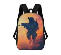 sinyumoney Mochilas Escolares Impresas En 3D Soldier in Combat Mochilas De Moda Para Niños De Gran Capacidad Mochilas Escolares Para Niños Mochilas De Viaje 17inch