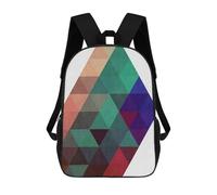 sinyumoney Mochilas Escolares Impresas En 3D Solids II Mochilas De Moda Para Niños De Gran Capacidad Mochilas Escolares Para Niños Mochilas De Viaje 17inch