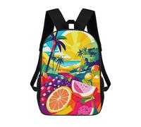 sinyumoney Mochilas Escolares Impresas En 3D Summer Tropical Fruits Mochilas De Moda Para Niños De Gran Capacidad Mochilas Escolares Para Niños Mochilas De Viaje 17inch