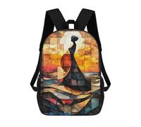 sinyumoney Mochilas Escolares Impresas En 3D The Birth of Venus Stained Glass Mosaic Artwork Mochilas De Moda Para Niños De Gran Capacidad Mochilas Escolares Para Niños Mochilas De Viaje 17inch