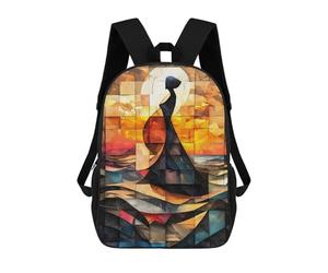 sinyumoney Mochilas Escolares Impresas En 3D The Birth of Venus Stained Glass Mosaic Artwork Mochilas De Moda Para Niños De Gran Capacidad Mochilas Escolares Para Niños Mochilas De Viaje 17inch