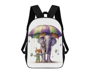 sinyumoney Mochilas Escolares Impresas En 3D The Boy And Elephant Mochilas De Moda Para Niños De Gran Capacidad Mochilas Escolares Para Niños Mochilas De Viaje 17inch