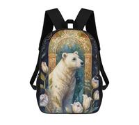 sinyumoney Mochilas Escolares Impresas En 3D The Polar Bear Mochilas De Moda Para Niños De Gran Capacidad Mochilas Escolares Para Niños Mochilas De Viaje 17inch