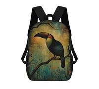 sinyumoney Mochilas Escolares Impresas En 3D Toucan Painting Mochilas De Moda Para Niños De Gran Capacidad Mochilas Escolares Para Niños Mochilas De Viaje 17inch