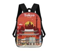 sinyumoney Mochilas Escolares Impresas En 3D Travel to Tokyo Mochilas De Moda Para Niños De Gran Capacidad Mochilas Escolares Para Niños Mochilas De Viaje 17inch