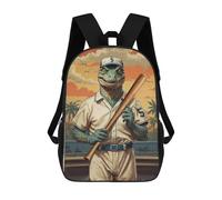 sinyumoney Mochilas Escolares Impresas En 3D Vintage Saurian Slugger 5 Mochilas De Moda Para Niños De Gran Capacidad Mochilas Escolares Para Niños Mochilas De Viaje 17inch