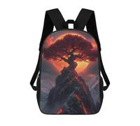 sinyumoney Mochilas Escolares Impresas En 3D Volcanic Tree Under Fiery Sky Mochilas De Moda Para Niños De Gran Capacidad Mochilas Escolares Para Niños Mochilas De Viaje 17inch