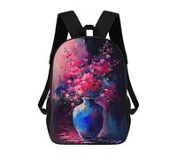 sinyumoney Mochilas Escolares Impresas En 3D Watercolor Floral Vase Painting Mochilas De Moda Para Niños De Gran Capacidad Mochilas Escolares Para Niños Mochilas De Viaje 17inch