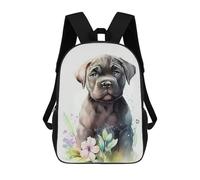 sinyumoney Mochilas Escolares Impresas En 3D Watercolor Puppy with Flowers Mochilas De Moda Para Niños De Gran Capacidad Mochilas Escolares Para Niños Mochilas De Viaje 17inch