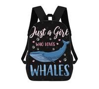 sinyumoney Mochilas Escolares Impresas En 3D WhalesBlue Whale Lover Mochilas De Moda Para Niños De Gran Capacidad Mochilas Escolares Para Niños Mochilas De Viaje 17inch