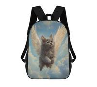 sinyumoney Mochilas Escolares Impresas En 3D Winged Cat in The Sky Majestic Feline Tribute Mochilas De Moda Para Niños De Gran Capacidad Mochilas Escolares Para Niños Mochilas De Viaje 17inch