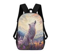 sinyumoney Mochilas Escolares Impresas En 3D Wolf Howling at Sunset Mochilas De Moda Para Niños De Gran Capacidad Mochilas Escolares Para Niños Mochilas De Viaje 17inch