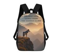 sinyumoney Mochilas Escolares Impresas En 3D Wolf on Mountain Motivation Inspiration Mochilas De Moda Para Niños De Gran Capacidad Mochilas Escolares Para Niños Mochilas De Viaje 17inch