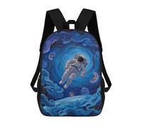 sinyumoney Mochilas Escolares Infantiles Impresas En 3D 17inch Astronaut in Space Art Print Mochila De Viaje Ligera Mochila Para Libros Niños Niños Niñas Mochila Escolar
