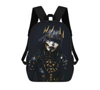 sinyumoney Mochilas Escolares Infantiles Impresas En 3D 17inch Black And Gold Dark Queen Mochila De Viaje Ligera Mochila Para Libros Niños Niños Niñas Mochila Escolar