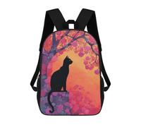 sinyumoney Mochilas Escolares Infantiles Impresas En 3D 17inch Black Cat in Autumn Mochila De Viaje Ligera Mochila Para Libros Niños Niños Niñas Mochila Escolar