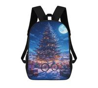 sinyumoney Mochilas Escolares Infantiles Impresas En 3D 17inch Christmas Night Moonlight Scene Mochila De Viaje Ligera Mochila Para Libros Niños Niños Niñas Mochila Escolar